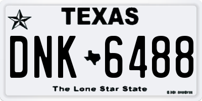 TX license plate DNK6488