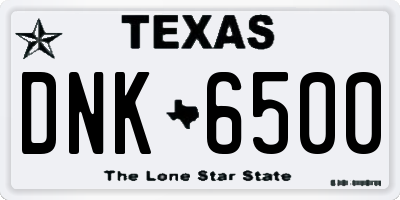 TX license plate DNK6500