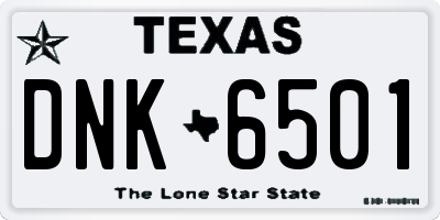 TX license plate DNK6501