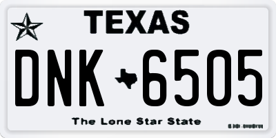 TX license plate DNK6505