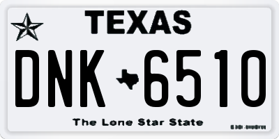 TX license plate DNK6510