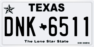 TX license plate DNK6511