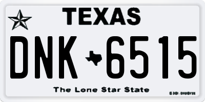 TX license plate DNK6515