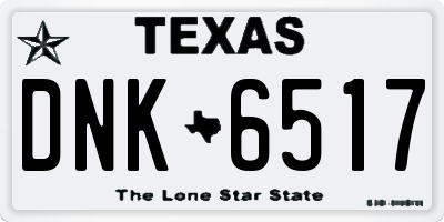 TX license plate DNK6517