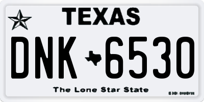 TX license plate DNK6530