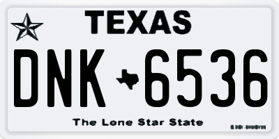 TX license plate DNK6536