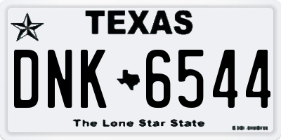 TX license plate DNK6544