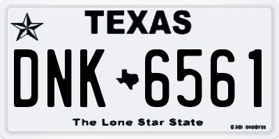TX license plate DNK6561