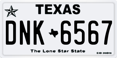 TX license plate DNK6567