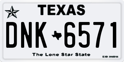 TX license plate DNK6571