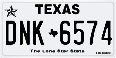 TX license plate DNK6574