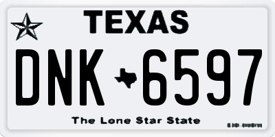 TX license plate DNK6597