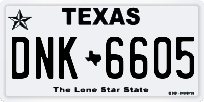 TX license plate DNK6605