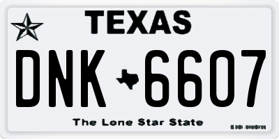 TX license plate DNK6607