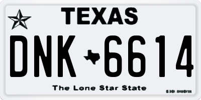 TX license plate DNK6614