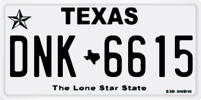 TX license plate DNK6615