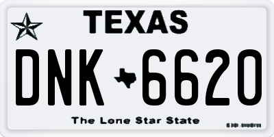 TX license plate DNK6620