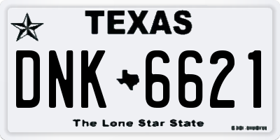 TX license plate DNK6621