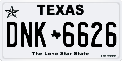 TX license plate DNK6626