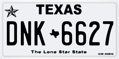 TX license plate DNK6627