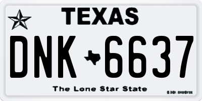 TX license plate DNK6637
