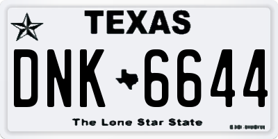 TX license plate DNK6644