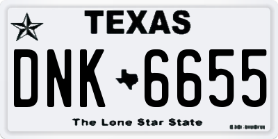 TX license plate DNK6655