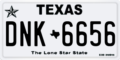 TX license plate DNK6656
