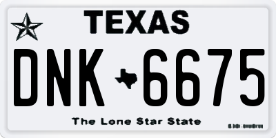 TX license plate DNK6675
