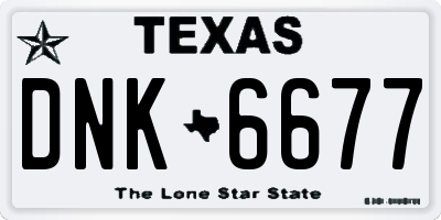 TX license plate DNK6677
