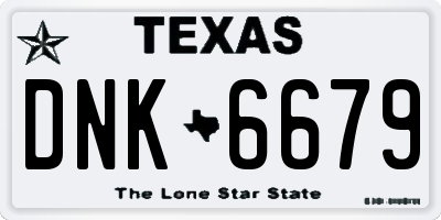 TX license plate DNK6679