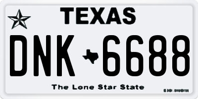 TX license plate DNK6688