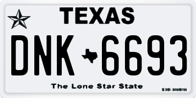 TX license plate DNK6693