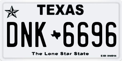 TX license plate DNK6696