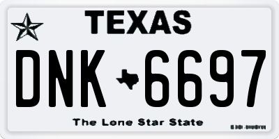 TX license plate DNK6697