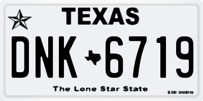 TX license plate DNK6719