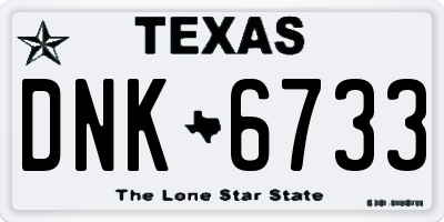 TX license plate DNK6733