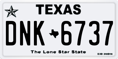 TX license plate DNK6737
