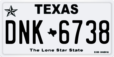 TX license plate DNK6738