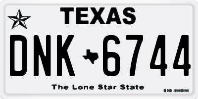 TX license plate DNK6744