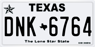 TX license plate DNK6764