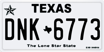 TX license plate DNK6773