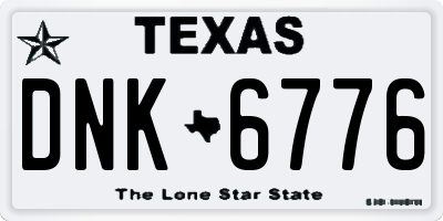 TX license plate DNK6776