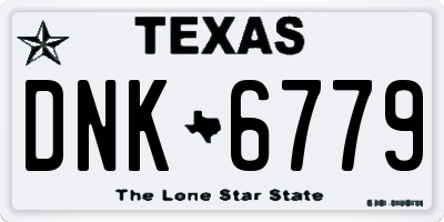 TX license plate DNK6779