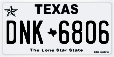 TX license plate DNK6806