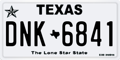 TX license plate DNK6841