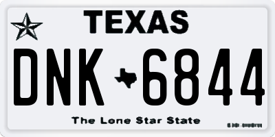 TX license plate DNK6844