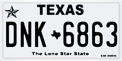 TX license plate DNK6863