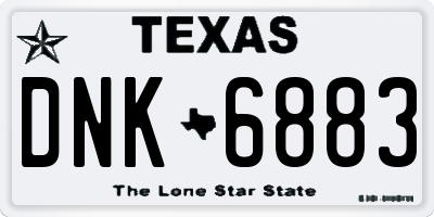 TX license plate DNK6883