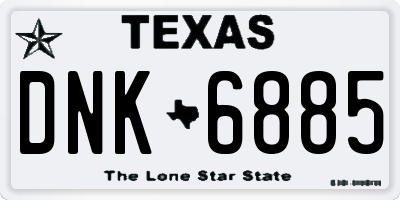 TX license plate DNK6885